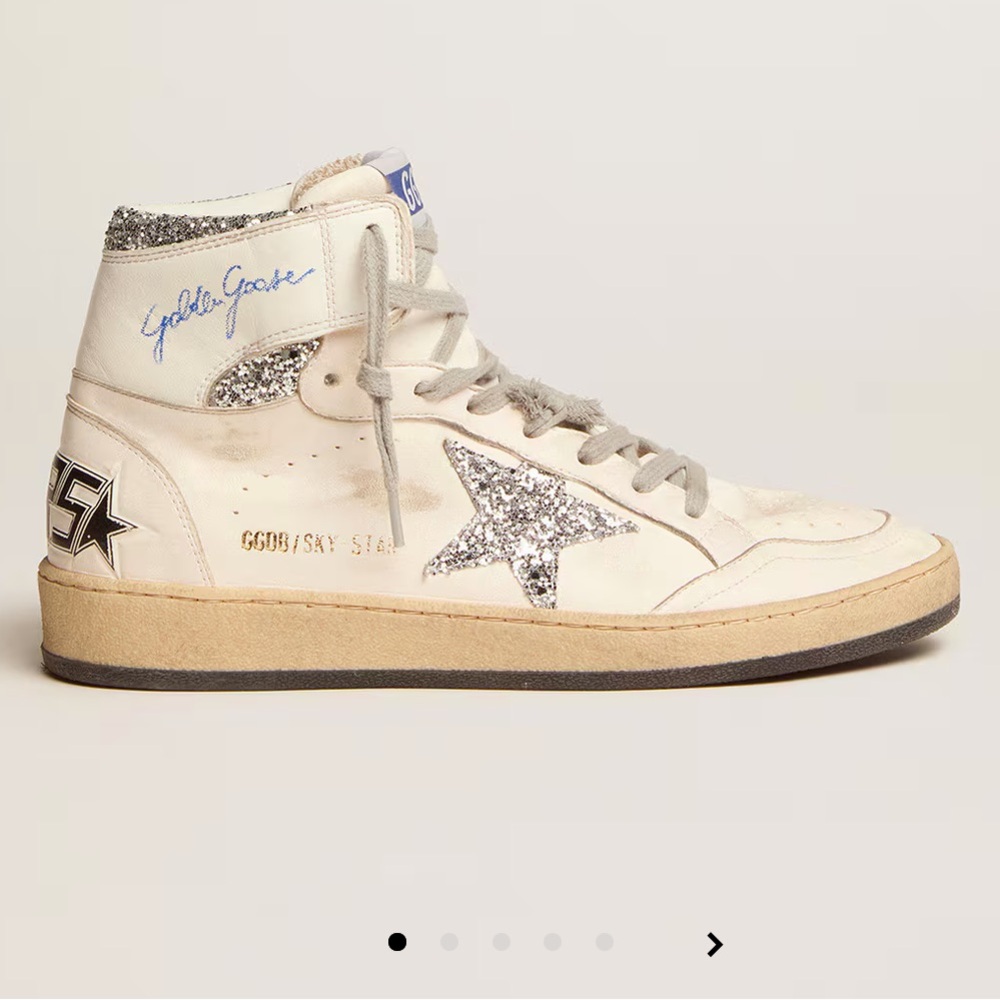 WOMENS SKYSTAR SILVER GOLDEN GOOSES